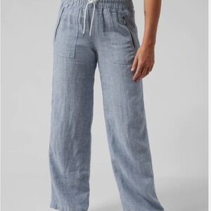 Athleta Light Blue Linen Pants